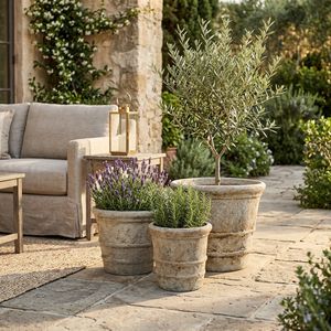 PAGEVALE SET OF 3 TAN PLANTER 14 (IN) 9