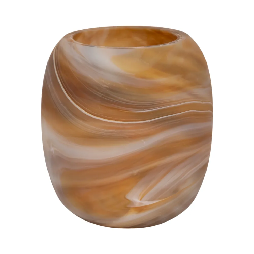 RAEWIND ORANGE GLASS VASE 9 (IN)