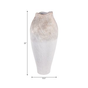 DENNINGLAND WHITE VASE 32 (IN) 10
