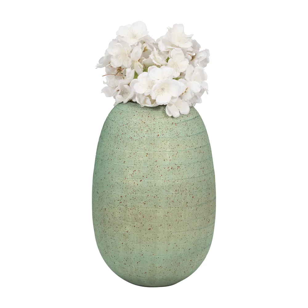 ZEBMORE BLUE GLASS VASE 12 (IN)