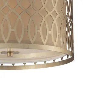 Estonia 16'' Wide 3-Light Semi Flush Mount - Aged Silver 4