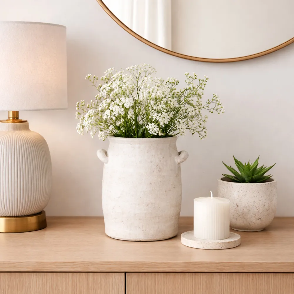 FRAZERCROSS WHITE VASE 8 (IN)