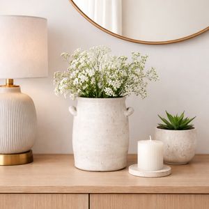 FRAZERCROSS WHITE VASE 8 (IN) 13