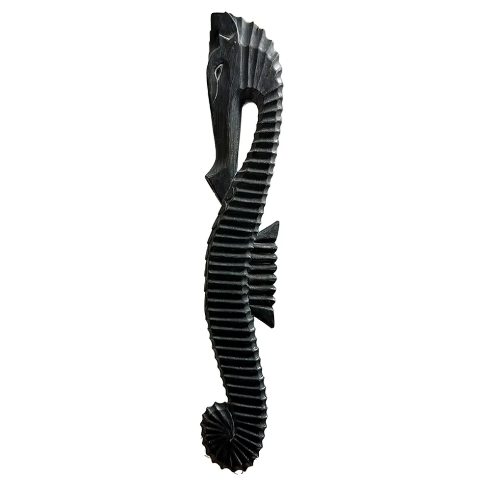 39" LIGHT GRAY SEAHORSE WALL PLAQUE