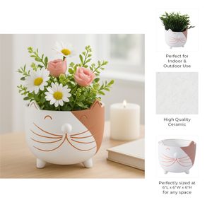 GRISHAMSIDE WHITE PLANTER 6 (IN) 11