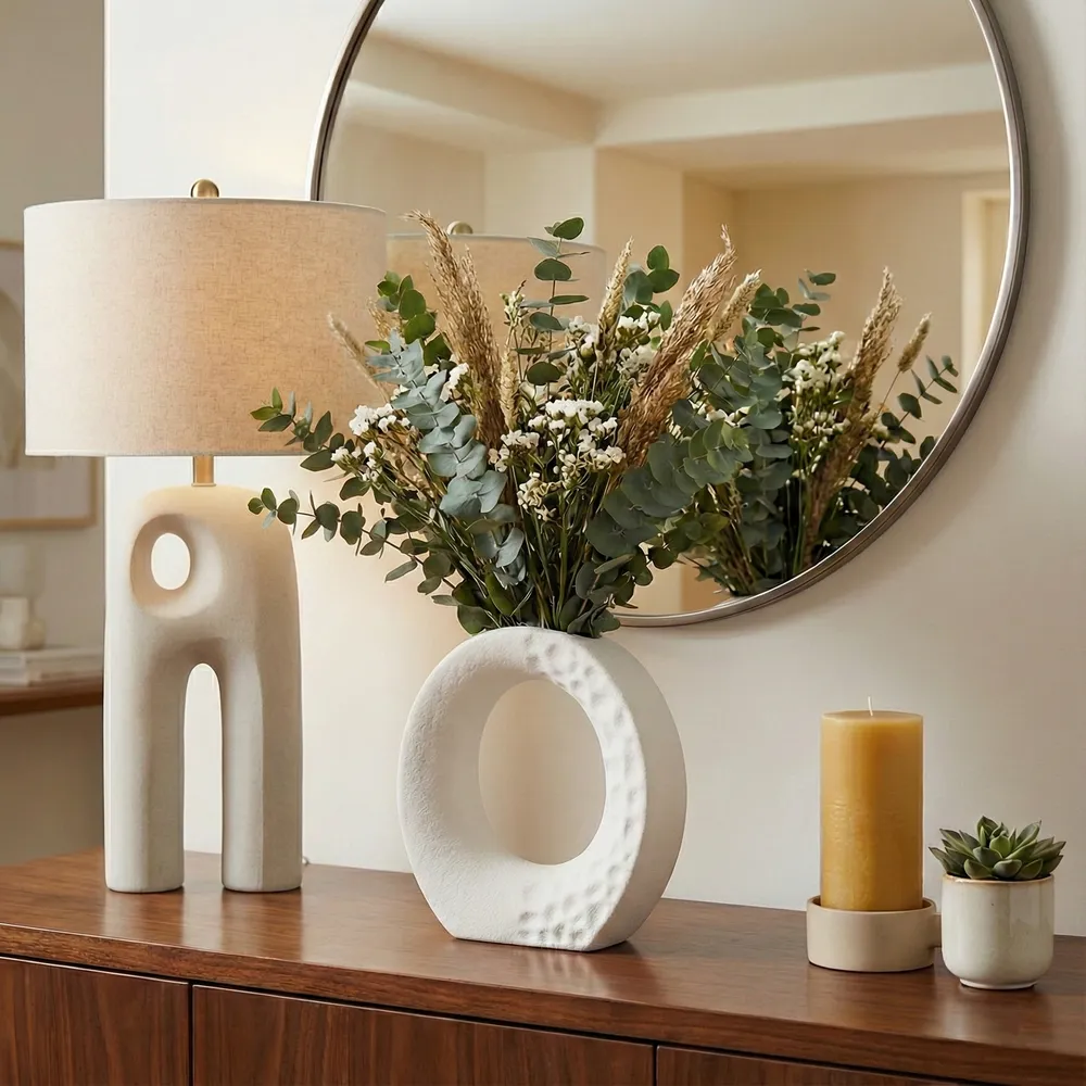 DILLONVIEW WHITE VASE 7 (IN)