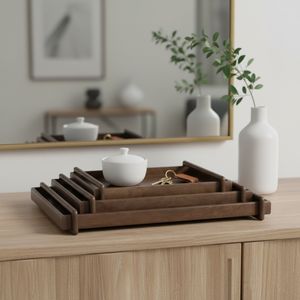 GIFFORDHOLM SET OF 3 BROWN TRAY 3 (IN) 2