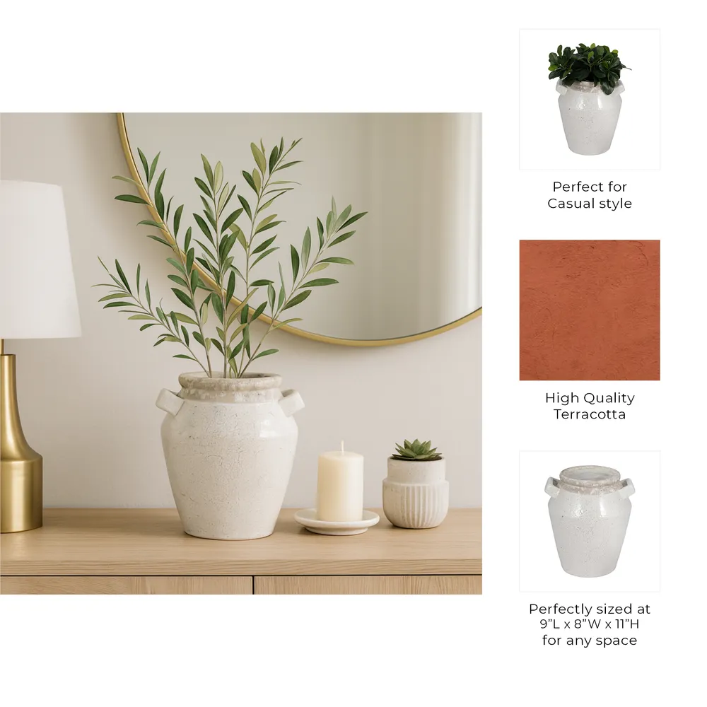 CLYDELAND GRAY VASE 11 (IN)