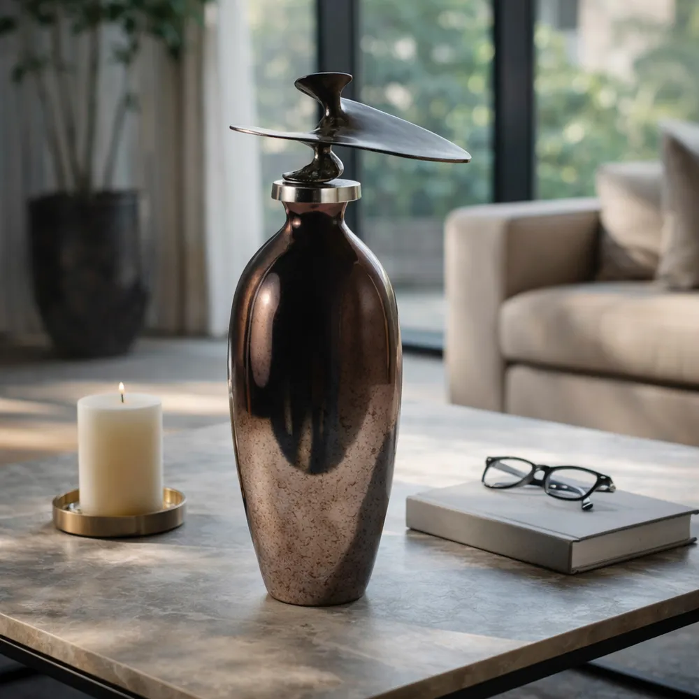CEDARFORD BRONZE GLASS VASE 22 (IN)