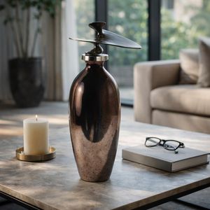 CEDARFORD BRONZE GLASS VASE 22 (IN) 11