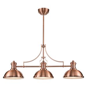 Chadwick 47'' Wide 3-Light Linear Chandelier - Antique Copper 1