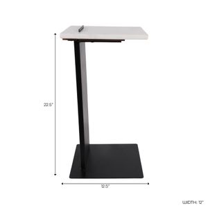 BLAIROAK WHITE TABLE 23 (IN) 9