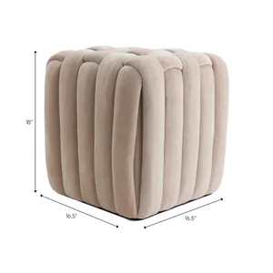 TRENTONSIDE TAN OTTOMAN 18 (IN) 9