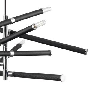 Crosspiece 39'' Wide 6-Light Chandelier - Black 5