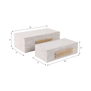 HARLANWELL SET OF 2 WHITE BOXES 5 (IN) 9