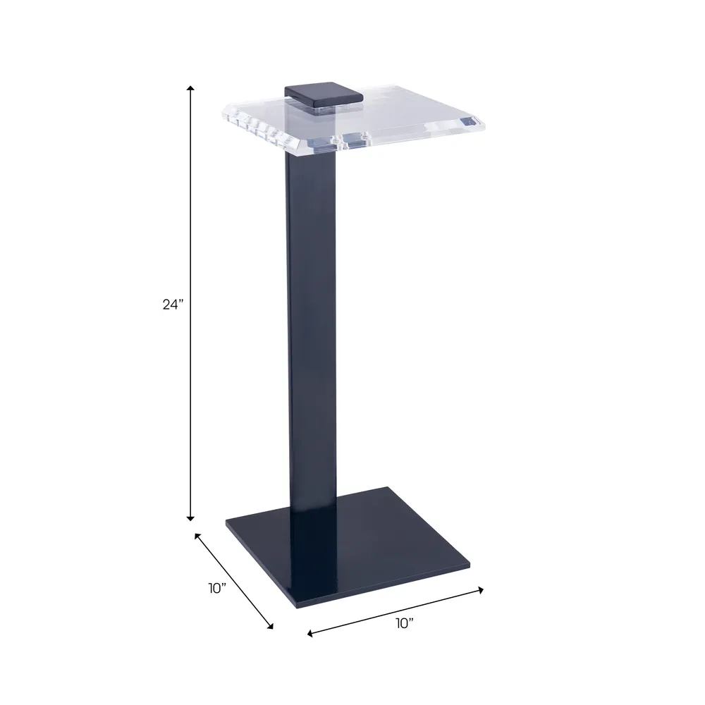 CARTERWAY CLEAR TABLE 24 (IN)