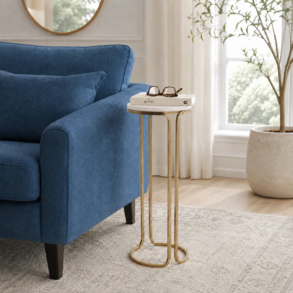 GENTRYPORT WHITE ACCENT TABLE 25 (IN)