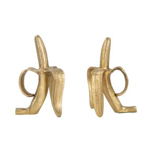 ERINBROOK SET OF 2 GOLD BOOKENDS 9 (IN) 1