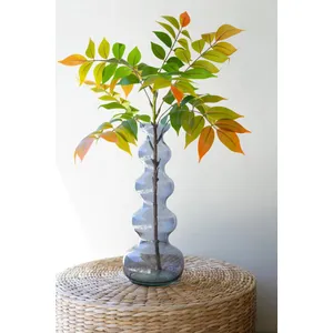 Small Glass Bubble Vase / Blue 1