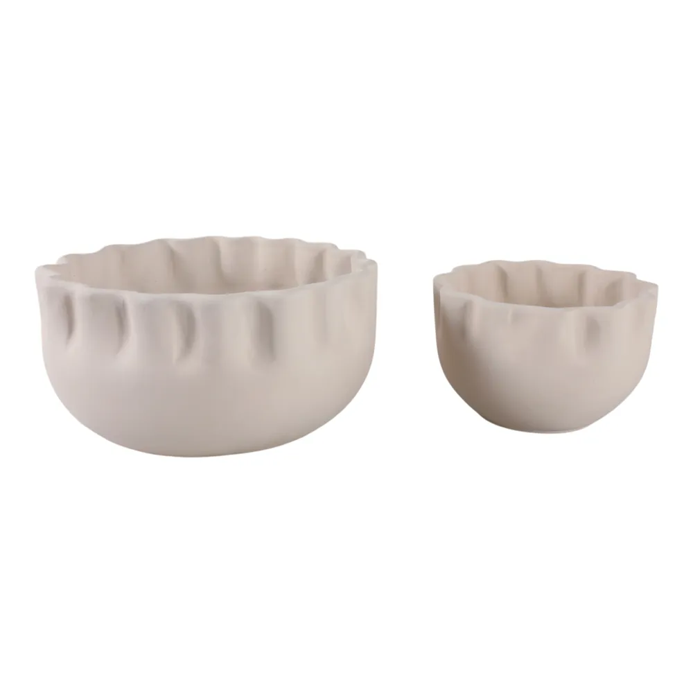 GARFIELDMORE SET OF 2 WHITE PLANTER 7 (IN)