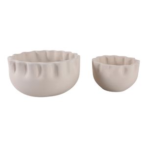 GARFIELDMORE SET OF 2 WHITE PLANTER 7 (IN) 1