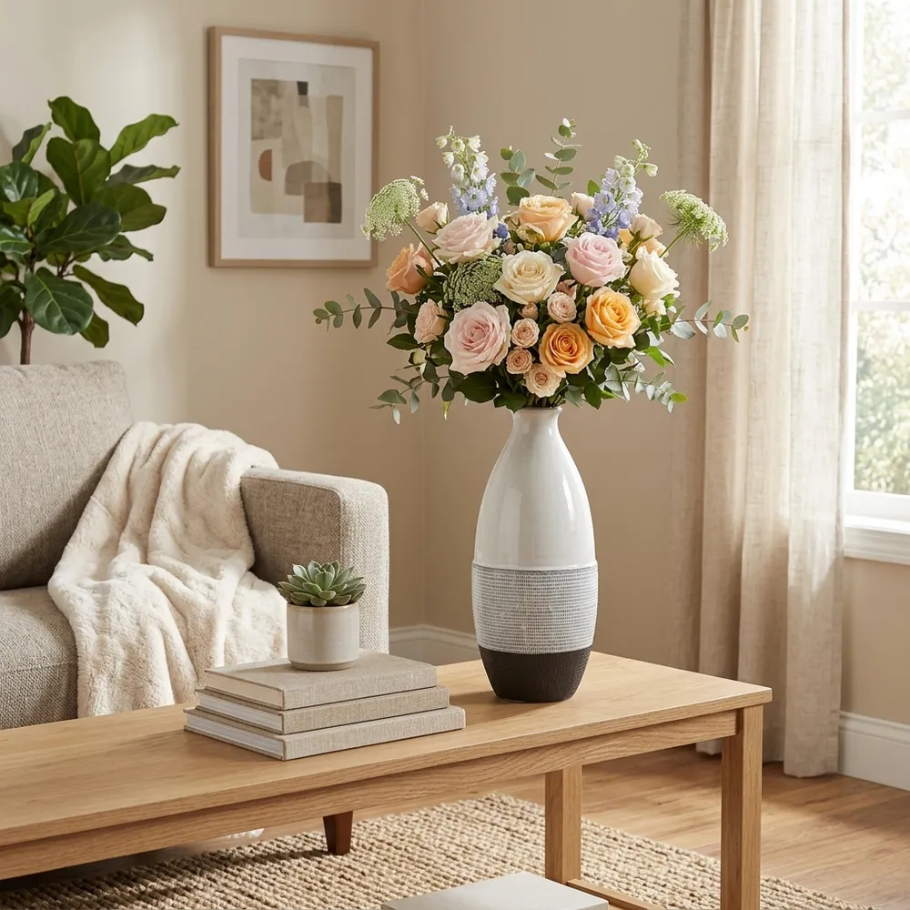 DALEYWICK GRAY VASE 22 (IN)