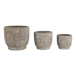 LEONABURN SET OF 3 GRAY PLANTER 9 (IN) 4