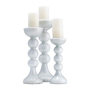BECKETTOAK CLEAR CANDLE HOLDER 18 (IN) 7