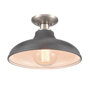 Grenville 13'' Wide 1-Light Semi Flush Mount - Brushed Nickel 3