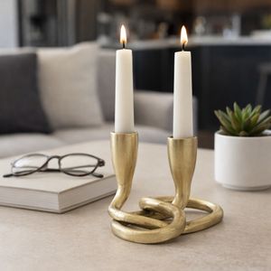 FLINTCREST GOLD CANDLE HOLDER 4 (IN) 10
