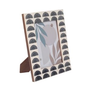 RESIN, 5X7 BLACK ARCHES PHOTO FRAME, IVORY/BLACK 3