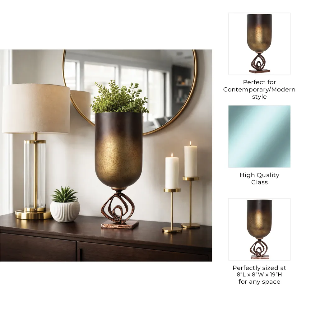 DORSEYVIEW BRONZE GLASS VASE 19 (IN)
