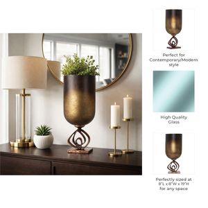 DORSEYVIEW BRONZE GLASS VASE 19 (IN) 10