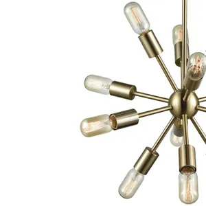 Delphine 16'' Wide 12-Light Chandelier - Satin Brass 4