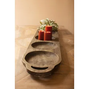 Dark Brown Giant Wood Tray 2