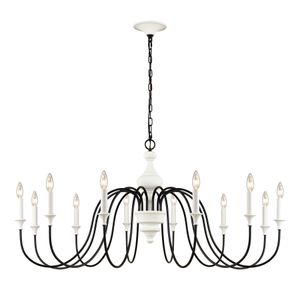Val de Loire 48'' Wide 12-Light Chandelier - White 1