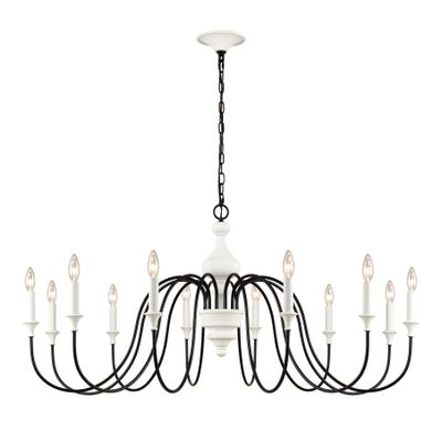 Val de Loire 48″ Wide 12-Light Chandelier - White