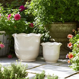 LENNONMOOR SET OF 2 IVORY PLANTER 8 (IN) 12