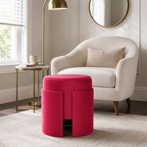 HADLEYTON RED OTTOMAN 19 (IN) 2