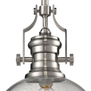Chadwick 13'' Wide 1-Light Pendant - Satin Nickel with Clear 3