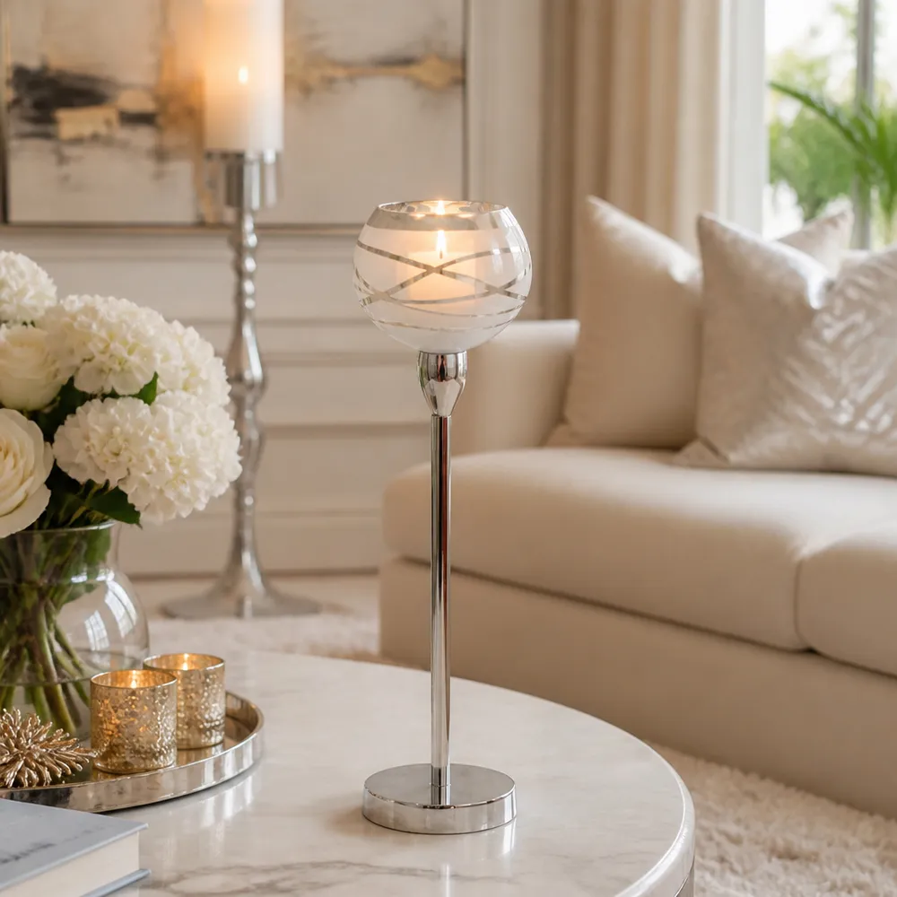 HAMPTONWAY WHITE VOTIVE HOLDER 17 (IN)