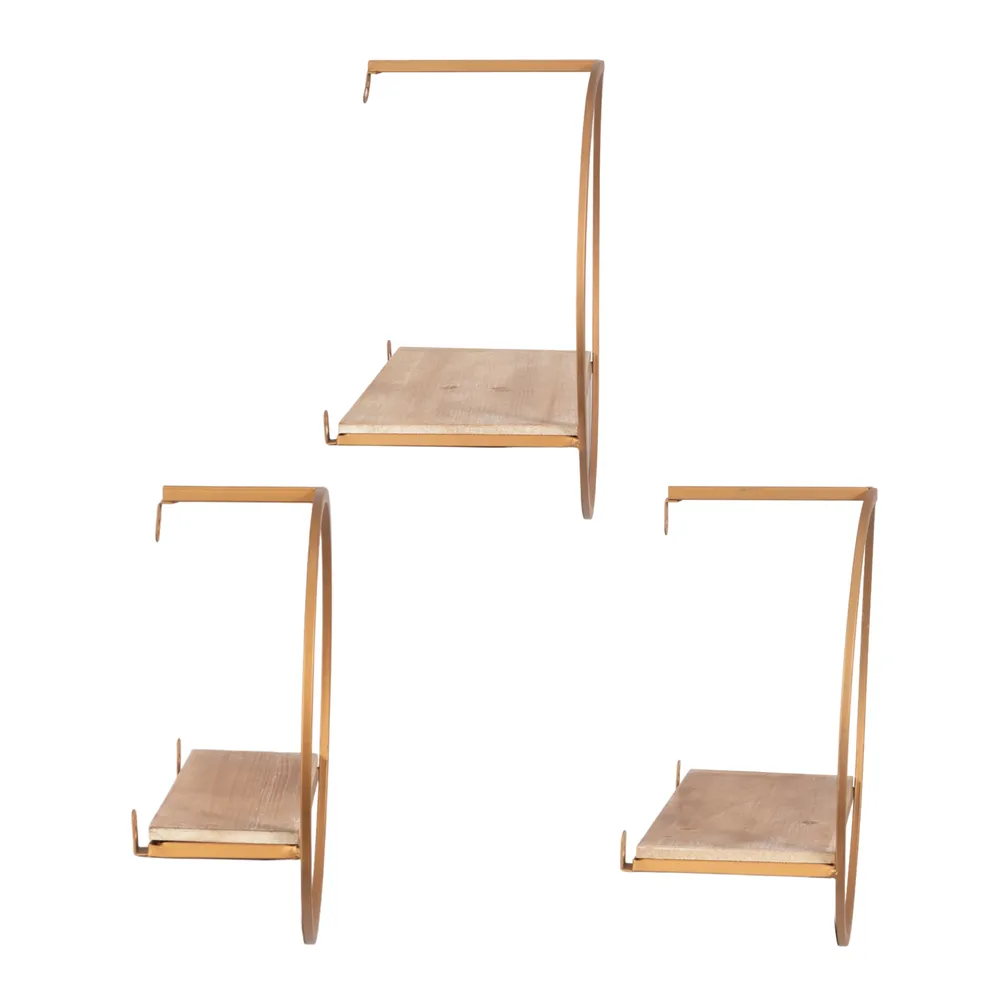 GAIGESTONE SET OF 3 BRONZE WALL SHELF 8 (IN)