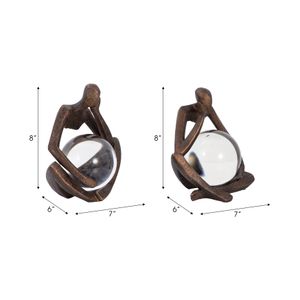 CLIFTONRUN SET OF 2 BLACK ORBS 8 (IN) 9