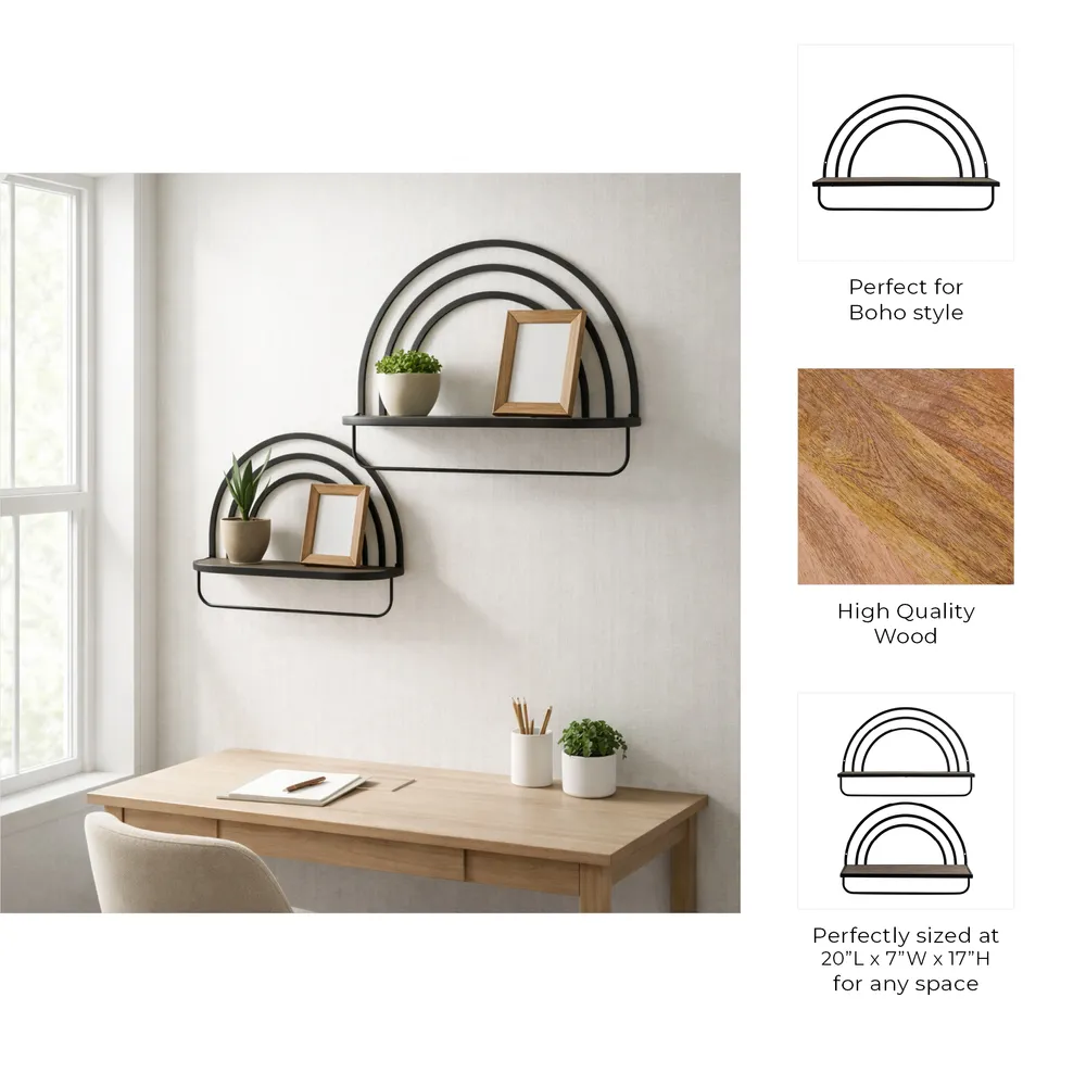 MILTONHAVEN WHITE WALL SHELF 17 (IN)
