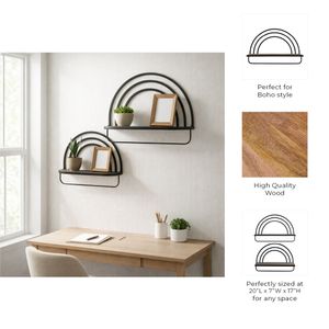 MILTONHAVEN WHITE WALL SHELF 17 (IN) 10