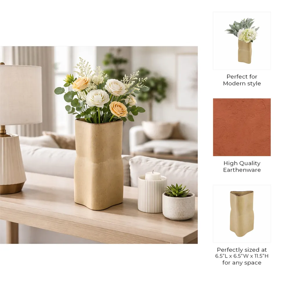 HARVEYWAY TAN VASE 12 (IN)