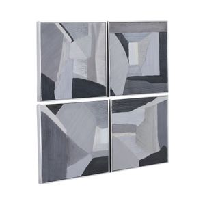 GAIGEOAK SET OF 4 BLACK ART 20 (IN) 3