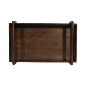 GIFFORDHOLM SET OF 3 BROWN TRAY 3 (IN) 7