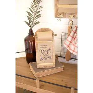 Wooden Table Top Note Roll 1