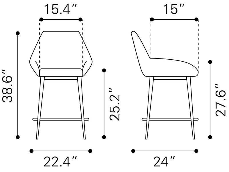 Vila Counter Stool Brown 9